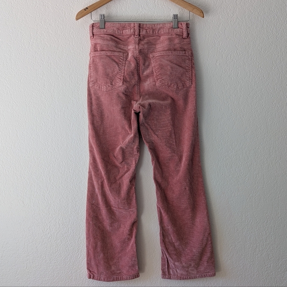 Pilcro Anthropologie The Yaya Pink Corduroy Crop Straight Jeans Women's Size 29 - Picture 4 of 8